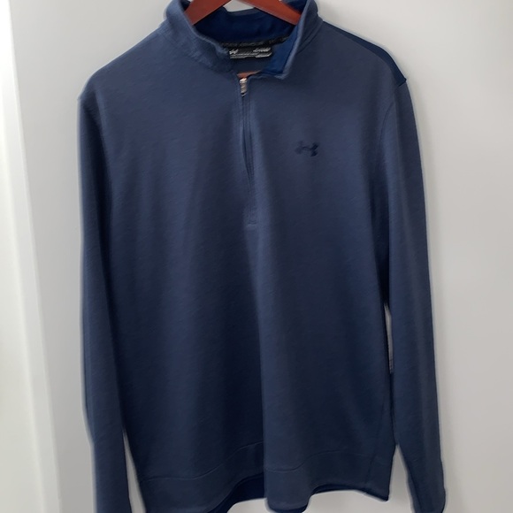 Under Armour Size XL Quarter Zip Navy Blue Sweater. Excellent condition - Picture 13 of 16
